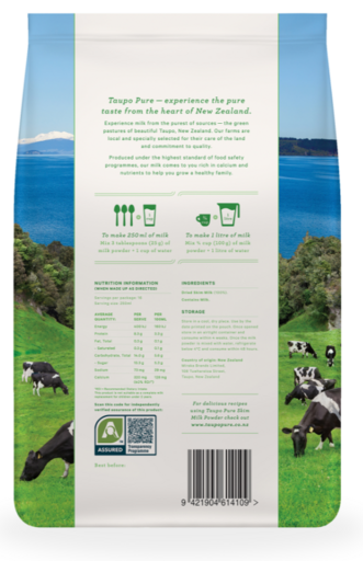 Taupo Pure Back Label SMP 400g